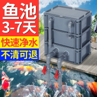 周轉箱過濾箱魚缸外置過濾器魚池水循環系統滴流盒上濾材棉魚馬桶