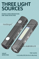 LED多功能戶外強光手電筒 USB充電照明磁鐵迷你便攜黃光手電