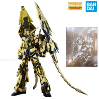 In Stock Bandai Gundam Model Kit Anime Figure MG RX-0 Unicorn 03 Phenex Narrative Prototype Gunpla Anime Action Figure Toys Gift