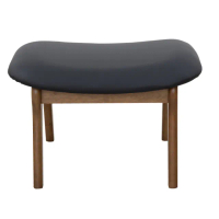 【NITORI 宜得利家居】◆耐磨皮革實木椅凳 RELAX WIDE NS MBR/BK 橡膠木 實木椅凳