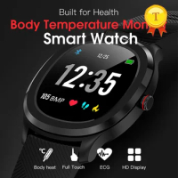 2020 newest IP68 Waterproof ECG PPG smart watch Temperature Monitor Heart Rate Blood Pressure bluetooth Smartwatch Fitness track