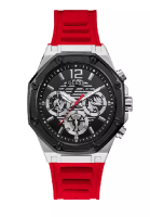 Guess GUESS GW0263G3 SILVER TONE CASE RED SILICONE MEN'S WATCH