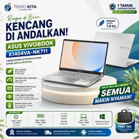 Asus VivoBook X1404VA-NK711 Core i3-1315U RAM 8GB SSD 512GB 14" FHD Laptop Kerja Sekolah Kuliah Baru