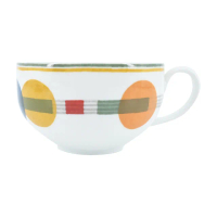 【Hermes 愛馬仕】Saut Hermès 手工絲網印刷裝飾陶瓷咖啡杯與杯碟(2套組)