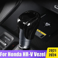 Car Accessories For Honda HR-V HRV XR-V XRV Vezel 2021 2022 2023 2024 ABS Carbon Fiber Gear Head Shift Knob Cover Trim Sticker