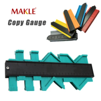 MAKLE Contour Gauge Duplicator Ceramic Tile Carpet Cutting Template Profile Measuring Angle Ruler Contour Duplicator Wood Tools