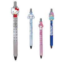 【小禮堂】三麗鷗 矽膠造型原子筆 0.5mm Kitty 美樂蒂 雙子星(平輸品)