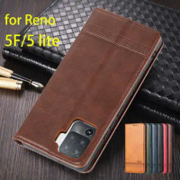 Deluxe Magnetic Adsorption Leather Fitted Case for OPPO Reno 5F / Reno 5 lite / Reno5 F Flip Cover Protective Case Fundas Coque