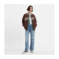 【LEVIS 官方旗艦】女款 501 90S高腰排釦直筒牛仔長褲 / 赤耳 / 精工刀割補丁破壞 熱賣單品 A1959-0025