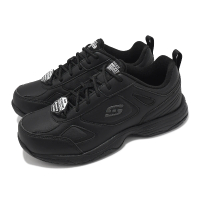 【SKECHERS】工作鞋 Dighton 男鞋 寬楦 黑 灰 防滑 防油 緩衝 全黑 休閒鞋(77111-WBLK)
