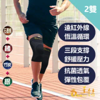 【王鍺】石墨烯智慧恆溫能量鍺護膝 2雙組(全效支撐/深層舒壓/靈活自如)