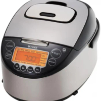 Tiger JKT-D Multi-Functional Induction Heating (IH) Electric Rice Cooker with 12 Cooking Settings (Silver Black)