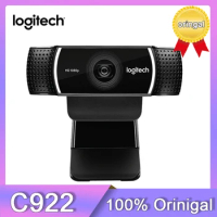 Logitech C922 Pro HD Webcam 1080P Business Conference Remote Teaching Online Live Camera Auto Focus Built-in Microphone Camera