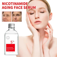 140ml Nicotinamide Anti Aging Serum Firming Face Essence Remove Dark Spots Pigment Whitening Brighten Skin Anti Wrinkle Serum