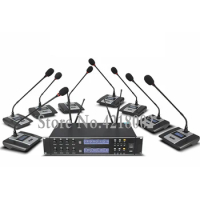 Pro 8 Channel Wireless Conference Meeting Gooseneck Mic Microphone System Multichannel Wireless Mic System