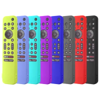 For Sony 4K 8K HD TV Remote Control Protective Silicone Case Cover Shockproof Anti-Slip Sleeve Lanyard For RMF-TX800 RMF-TX-900