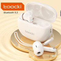 Toocki TWS Wireless Bluetooth Earphones with Mic for Xiaomi Huawei POCO iPhone Bluetooth 5.3 In-Ear Headset with Lanyard Earbuds