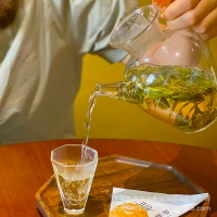 優樂悅~仿宋耐熱玻璃壺透明綠茶專用壺日式小號冷泡茶壺泡茶器家用花茶壺手沖壺 茶壺