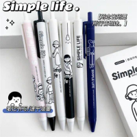 6pcs/set Anime Spy X Family Anya Yor Forger Gel Pens Cute Black