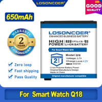 100% Original LOSONCOER 650mAh Li-ion Polymer Battery for Smart Watch Q18 Robot Lithium Batteries