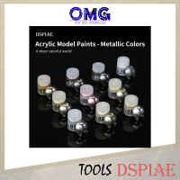 Dspiae Acrylic Paint Metallic Color Series ASM-01 - ASM-10 Water-Based Metallic Paint color Gundam W