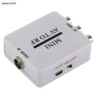 RCA/Composite A/V To RF/Coax/Coaxial Converter RF Modulator AV 2 COAX Adapter