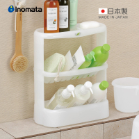 【日本inomata】日本製浴室盥洗用品三層置物架(浴室收納架/塑膠收納架/瀝水收納架)