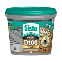 อะคริลิกกันน้ำรั่วซึม SISTA รุ่น  D100 Plus ขนาด 1 กก. สีเทา
