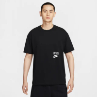 【NIKE 耐吉】短袖上衣 男女 中性款 落肩寬鬆版型 AS U NSW TEE M90 OC REMIX 黑 HJ0775-010(3S4364)