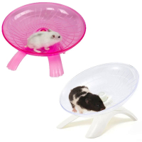 1pcs  Hamster Running Wheel Mute Flying Saucer Steel Axle Wheel Running Disc Toys Cage Exercise Small Animals Accessories