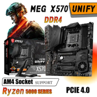 MSI MEG X570 UNIFY DDR4 AM4 Motherboard X570 Mainboard 128G 4600(OC) Support Ryzen 5000 Series Gen PCIE4.0 ATX RGB Crossfire