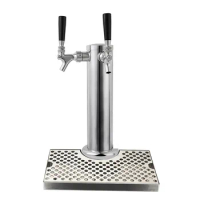 Stainless Steel Drip Tray &amp; Double Tap Beer Tower