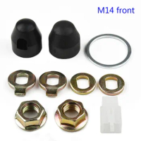 E-Bike Hub Motor Axle M12/M14 Lock Nut &amp; Lock Washer &amp; Spacer &amp; Nut Cover 12/14mm Shaft 500W-5000W Motors Electric Bicycle Parts