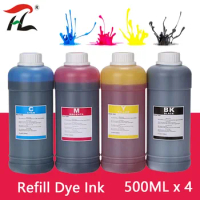 500ml Bottle Dye Printer Ink Refill Kits 4 Color For HP For Canon Printers For Epson For Brother Ink Cartridges