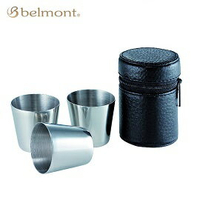 [ BELMONT ]  不鏽鋼水杯組30ml  附收納袋 / 酒杯 一口杯 / BM-242