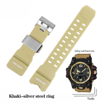 Resin Silicone Watch Band For Casio Big Mud King GWG-1000GB Black Gold G-SHOCK GWG-1000 Series Rubbe