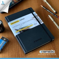Artemedia A5 Sketchbook 60 Lembar 150gsm Hardcover hitam