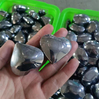 1pc Natural Terahertz Heart Shape Crystal Carving Healing Stones Energy Gemstone Home Decoration