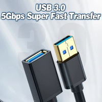 5m-0.5m USB3.0 Extension Cable For Smart TV PS4 Xbox One SSD USB To USB Cable Extender Data Cord USB 3.0 Fast Transfer Cable