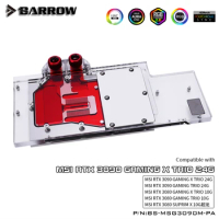 BARROW Water Block Use for MSI RTX3080 GAMING X TRIO/MSI RTX3090 GAMING TRIO GPU Card Support Original Backplate 5V 3PIN A-RGB