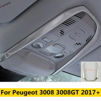 Kailey กรอบครอบตกแต่งไฟอ่านหนังสือบนหลังคาหน้ารถ สแตนเลส สำหรับ Peugeot 3008 3008GT 2017 - 2023 อุปก