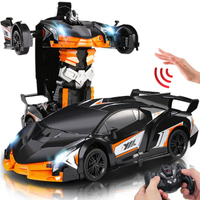 感應變形遙控汽車兒童遙控車金剛5機器人充電動賽車男孩玩具3-6歲免運 開發票