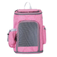 寵物袋-透氣可折疊雙肩背包（小號 粉紅色） #DADADI#Y08-04334 