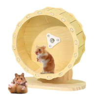 Hedgehog Wheel Silent Hamster Running Wheels Wooden Small Animal Exercise Wheel Accessories Quiet Spinner Hamster Wheel for Mice