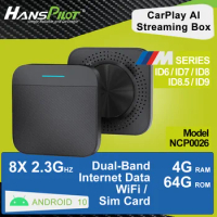 NCP0026 HansPilot CarPlay Ai TV Box For BMW Android 10 Wireless CarPlay Android Auto 4G LTE WiFi Streaming Box
