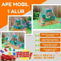 [BELI 2 GRATIS 1 MOBIL BETMEN] APE-1ALUR-CAR Alat Permainan Edukatif Motorik halus kawat 1 alur Mobi