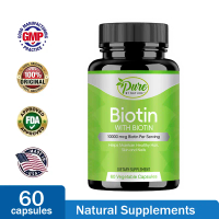 Biotin 10000 mcg, Nutrisi Harian untuk Rambut, Kulit & Kuku
