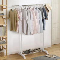 歐潤哲白色晾衣架 室內家用陽台小型曬衫架 臥室簡易晾衫架- 白色 均碼