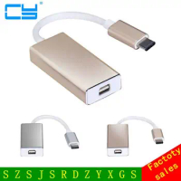 Type C USB 3.1 to Mini DisplayPort DP 1080p HDTV Adapter Cable with Aluminium Case for 2015 New 12 Inch Mac book