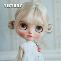 YESTARY Blythe Mohair Wigs BJD Doll Accessories For Blythe DianDian Qbaby Russian Mohair Cute Pill Hair Style For BJD Girl Gift